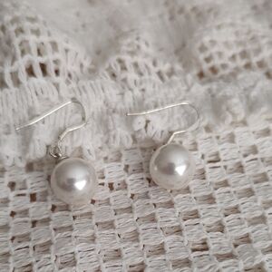 Classic White Pearl Drop Earrings - Women Jewelry